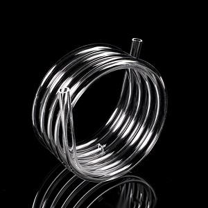 Custom Transparent Large Spiral Quartz Glass Tube