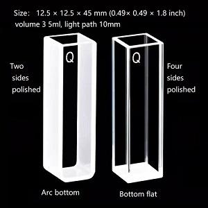 Standard UV Quartz 10mm Cuvette for Spectrophotometer